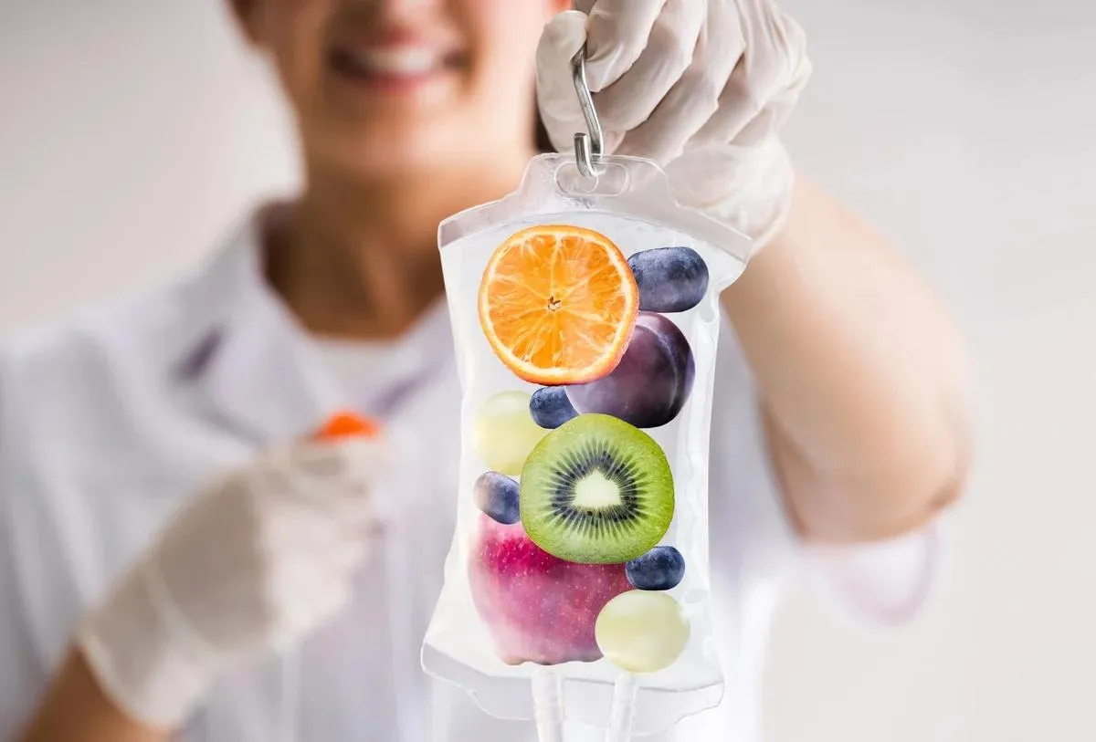 Frisches Obst in Infusions